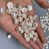 10-11mm Natural Freshwater Semi-Spherical Pearl Beads for Jewelry Making