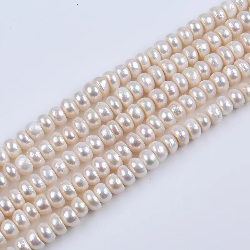 10-11mm Natural Pearl Beaded Bread Shape Freshwater Pearl Charm