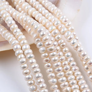 10-11mm Natural Pearl Beaded Bread Shape Freshwater Pearl Charm