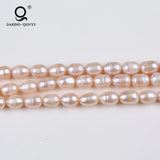 10-11mm Natural Pink Rice Shape Freshwater Pearl Beads String