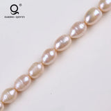 10-11mm Natural Pink Rice Shape Freshwater Pearl Beads String
