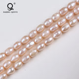 10-11mm Natural Pink Rice Shape Freshwater Pearl Beads String