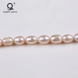10-11mm Natural Pink Rice Shape Freshwater Pearl Beads String