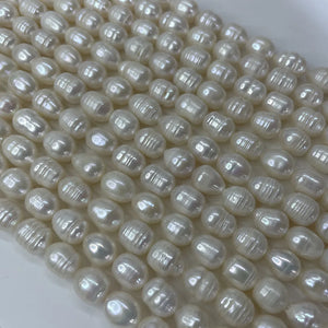 10-11mm Rice Beads Freshwater Pearl Thread Semi-Finished DIY Jewelry