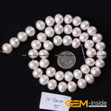 10-11mm Round Freshwater Pearl Beads 15 Inch Strand DIY Jewelry Making