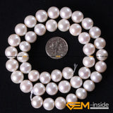 10-11mm Round Freshwater Pearl Beads 15 Inch Strand DIY Jewelry Making