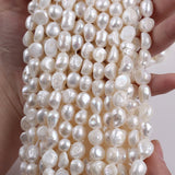 10-11mm 2-Sided Light Hole Pearl Freshwater Necklace Jewelry