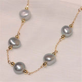 Baroque Pearl Adjustable Bracelet 7.5" Wedding Round Party Gift