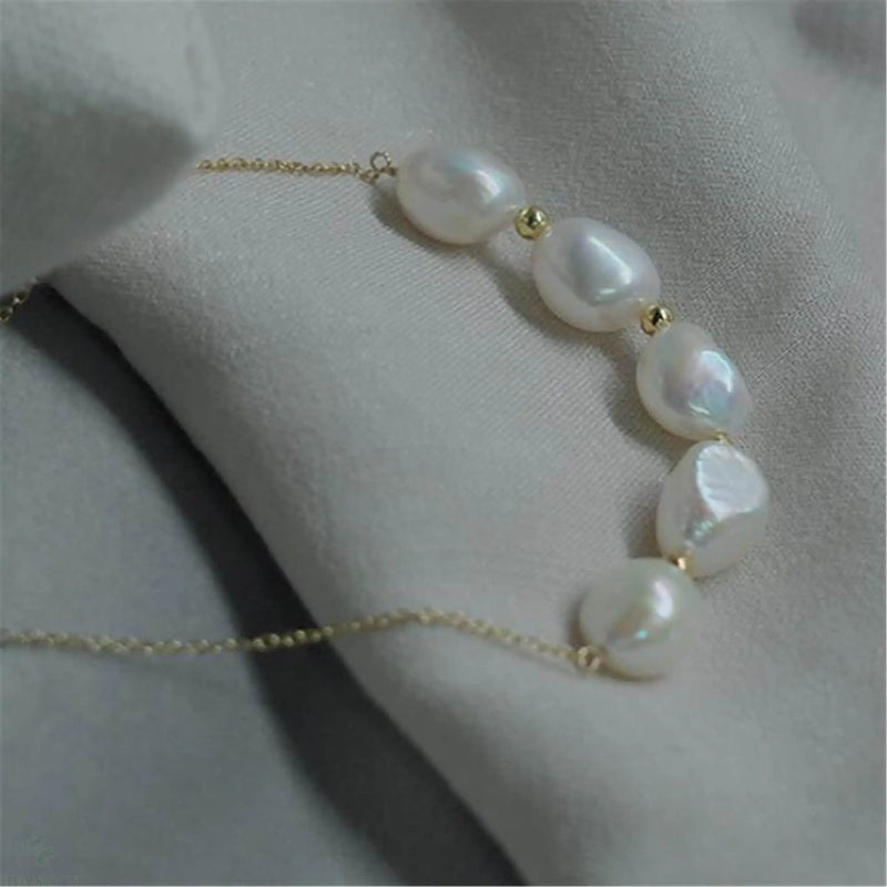 10-11mm Baroque Pearl Necklace 18 inches Jewelry Flawless Diy