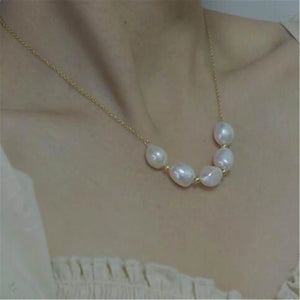 10-11mm Baroque Pearl Necklace 18 inches Jewelry Flawless Diy