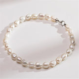 Baroque Pearl Pendant Necklace 18 inches with Aurora Chain