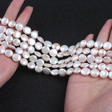 10-11mm Freshwater Pearl Coin Beads for Jewelry Making