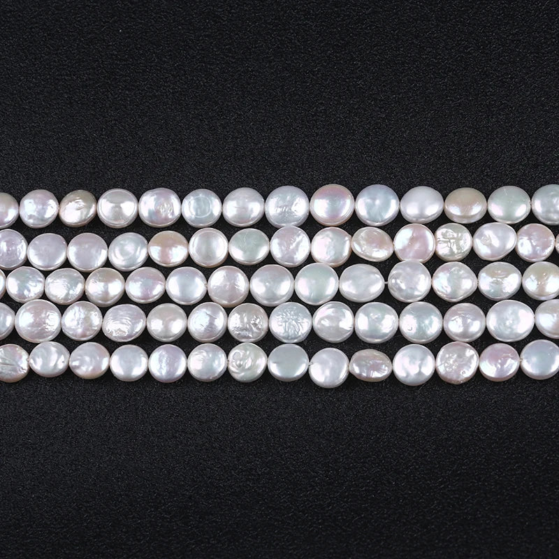 10-11mm Freshwater Pearl Coin Beads for Jewelry Making