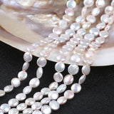10-11mm Freshwater Pearl Coin Beads for Jewelry Making