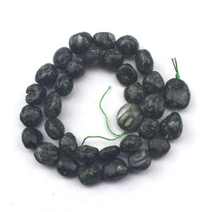 10-11mm Green Charoite Beads 15-Inch Strand