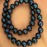 Dark Green Baroque Pearl Necklace 18-Inch Charm