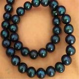 Dark Green Baroque Pearl Necklace 18-Inch Charm