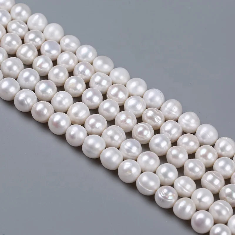 10-11mm Freshwater Round Pearl Strand for Jewelry Making