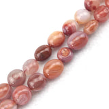 10-11mm Red Chalcedony Stone Beads 15" Strand for DIY Jewelry Making