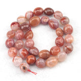 10-11mm Red Chalcedony Stone Beads 15" Strand for DIY Jewelry Making