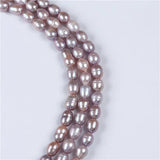 10-11mm Rice Shape Freshwater Pearl Ring Pearl Strands