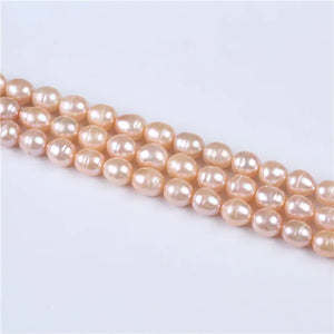 10-11mm Rice Shape Freshwater Pearl Ring Pearl Strands