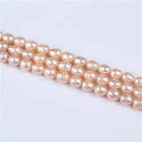 10-11mm Rice Shape Freshwater Pearl Ring Pearl Strands