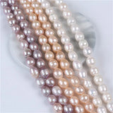 10-11mm Rice Shape Freshwater Pearl Ring Pearl Strands