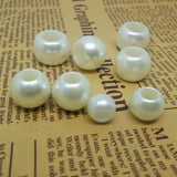 Beige Big Hole Acrylic ABS Pearl Beads for DIY Needlework Wholesale