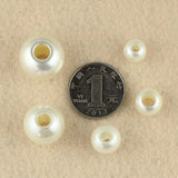 Beige Big Hole Acrylic ABS Pearl Beads for DIY Needlework Wholesale