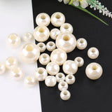 Beige Big Hole Acrylic ABS Pearl Beads for DIY Needlework Wholesale