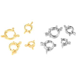10x Stainless Steel Spring Ring Clasps Round Metal Charms DIY Necklace Jewelry
