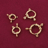 10x Stainless Steel Spring Ring Clasps Round Metal Charms DIY Necklace Jewelry