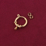 10x Stainless Steel Spring Ring Clasps Round Metal Charms DIY Necklace Jewelry