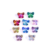 Colorful Butterfly Pendant Glass Beads Charms Rhinestone DIY