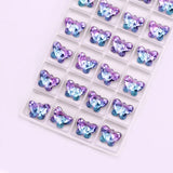 Colorful Butterfly Pendant Glass Beads Charms Rhinestone DIY