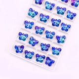 Colorful Butterfly Pendant Glass Beads Charms Rhinestone DIY