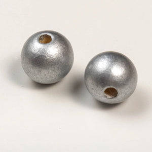 Golden Silver Wooden Beads DIY Crafts Toys Accessories 10-25mm