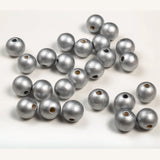 Golden Silver Wooden Beads DIY Crafts Toys Accessories 10-25mm