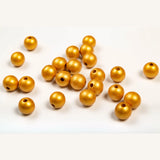 Golden Silver Wooden Beads DIY Crafts Toys Accessories 10-25mm