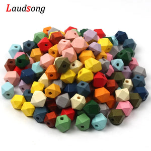 10 12 20mm Wood Faceted Beads DIY Jewelry Making Necklace Bracelet