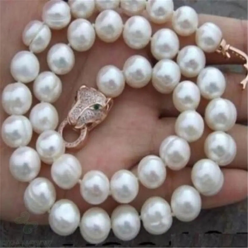 10-12MM South Sea Baroque Pearl Necklace 18 inch Wedding Party Jewelry Chain