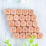 10/12mm 20/50Pcs Wooden English Letters Bead for DIY Jewelry Making