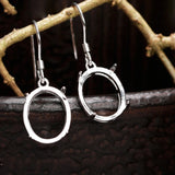 925 Silver Platinum Drop Earring Blanks for Women Jewelry