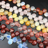10*12mm Natural Crystal Semi-precious Stones Flat Beads