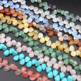 10*12mm Natural Crystal Semi-precious Stones Flat Beads