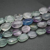 Natural Flourite Gemstone Smooth Stone Oval Shape Nugget Loose Beads