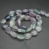 Natural Flourite Gemstone Smooth Stone Oval Shape Nugget Loose Beads