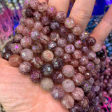 10-12mm Strawberry Quartz Beads 15'' Round DIY Loose Beads For Jewelry Making
