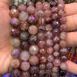 10-12mm Strawberry Quartz Beads 15'' Round DIY Loose Beads For Jewelry Making